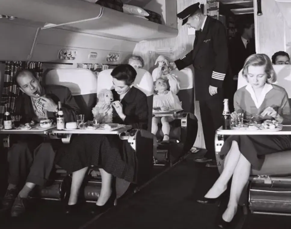 The cabin of Lockheed Constellation "Connie"aircraft