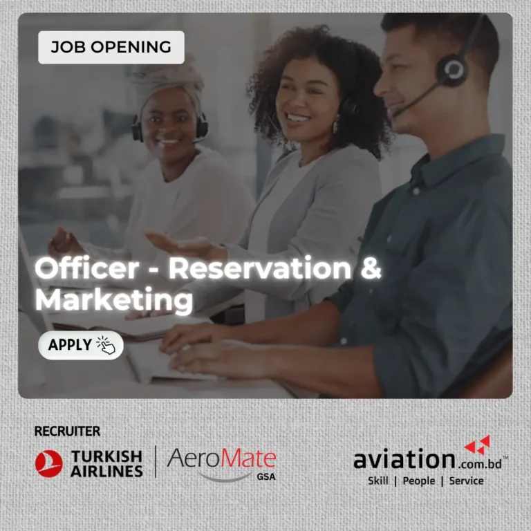 Officer Reservation & Marketing - Turkish Airlines Job Post Banner