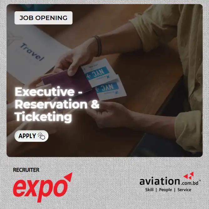 Expo Group Job banner for Executive reservation and ticketing
