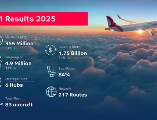 Air Arabia 2025 Q1 profit infographics