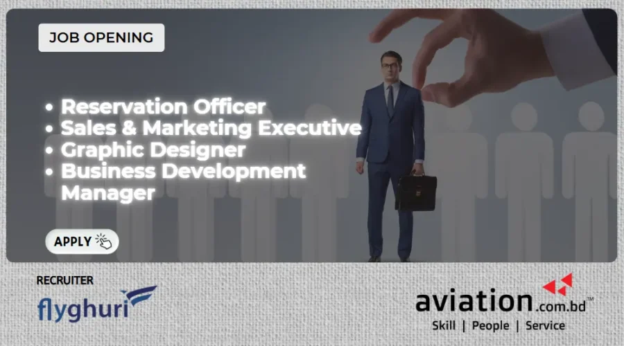 Reservation Officer, Sales & Marketing Executive, Graphic Designer & Business Development Manager