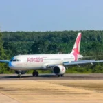 Air Arabia's inaugural Sharjah-Krabi flight arrives at Krabi International Airport on November 29, 2025.... อ่านข่าวต้นฉบับได้ที่ : https://www.khaosodenglish.com/tourism/2025/11/29/air-arabia-launches-inaugural-direct-flight-from-sharjah-to-krabi