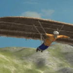 An image of Abbas Ibn Firnas flying his glider